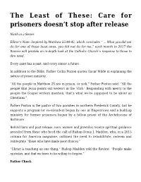 The Least of These: Care for Prisoners Doesn’T Stop After Release