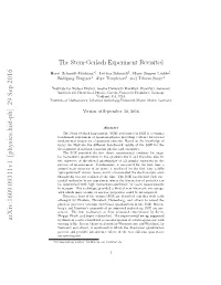 The Stern-Gerlach Experiment Revisited