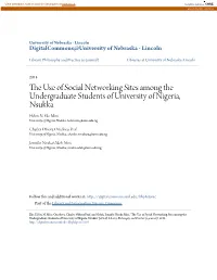 The Use of Social Networking Sites Among the Undergraduate Students of University of Nigeria, Nsukka