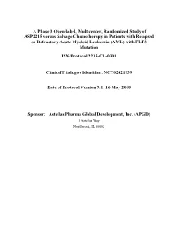 A Phase 3 Open-Label, Multicenter, Randomized Study of ASP2215