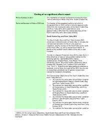 Finding of No Significant Effects Report