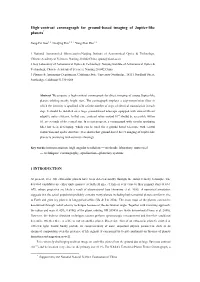 High-Contrast Coronagraph for Ground-Based Imaging of Jupiter-Like Planets*