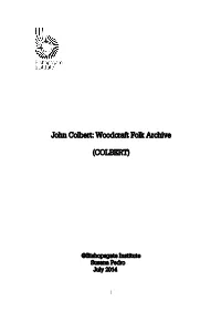 John Colbert: Woodcraft Folk Archive