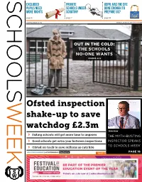 Ofsted Inspection Shake-Up to Save Watchdog £2.3M