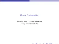 Query Optimization