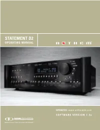 Statement D2 Operatingmanual