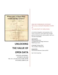 Unlocking the Value of Open Data Saturday 9 June 2028 Hall II, Lee Shau Kee Lecture Centre, Centennial Campus, HKU