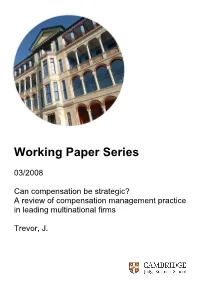 Working Paper Series
