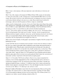 A Companion to Physics in the Enlightenment - Part 2