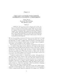 A. Toom. Cellular Automata with Errors: Problems for Students Of