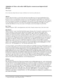 Admixture of Alnus Subcordata with Populus Euramericana Improved Soil Nitrogen