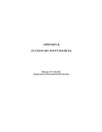 Appendix B Stationary Point Sources