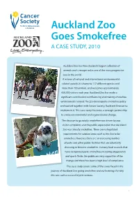 Auckland Zoo Goes Smokefree a CASE STUDY, 2010