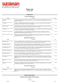 Dataman Price List