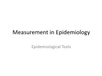 OLANREWAJU SUNDAY Measurement in Epidemiology