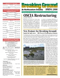 OSCIA Restructuring by Janet Parsons District Soil & Crop Assoc