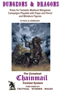 The Compleat Chainmail Combat System