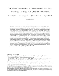 The Joint Dynamics of Investor Beliefs and Trading During the Covid
