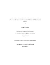 The Relationship of Life Prediction for Quad Flat No-Lead Package