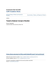 Toward a Kripkean Concept of Number