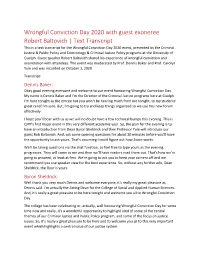 Wrongful Conviction Day 2020 with Guest Exoneree Robert Baltovich