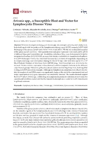 Artemia Spp., a Susceptible Host and Vector for Lymphocystis Disease Virus