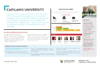 CAPILANO UNIVERSITY Cap Core Is a Framework for Selecting Courses That Helps Students Become Well-Rounded Professionals