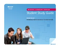 Database Administration Fundamentals Review