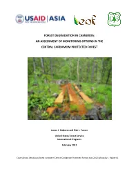 Forest Degradation in Cambodia: an Assessment of Monitoring Options in the Central Cardamom Protected Forest