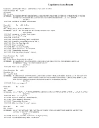 Legislative Status Report