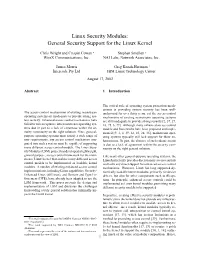 Linux Security Modules: General Security Support for the Linux Kernel