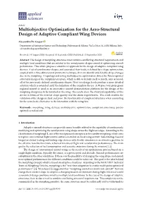 Multiobjective Optimization for the Aero-Structural Design of Adaptive Compliant Wing Devices