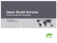 Open Build Service Cross-Distribution Packaging