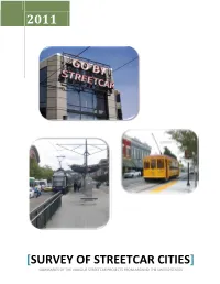Survey of Streetcar Cities] Summaries of the Various Streetcar Projects from Around the United States