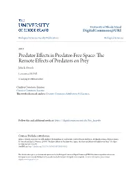 The Remote Effects of Predators on Prey John L