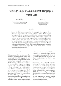 An Undocumented Language of Arnhem Land