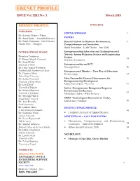 ERENET PROFILE Issue