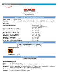 MATERIAL SAFETY DATA SHEET Phenolphthalein