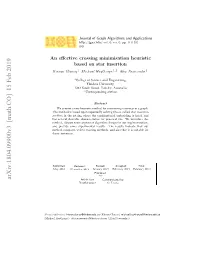 An Effective Crossing Minimisation Heuristic Based on Star Insertion