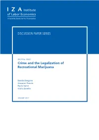 Crime and the Legalization of Recreational Marijuana
