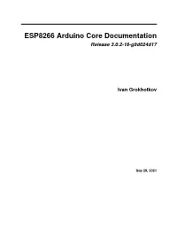 ESP8266 Arduino Core Documentation Release 3.0.2-16-G9d024d17