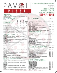 Menus Are NOT Guaranteed, and Are Subject to Change Without Notice