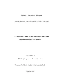 Palacky University Olomouc a Comparative Study Of