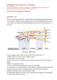 Peripheral Nerves and Plexus. Questions. Questions 1 – 12