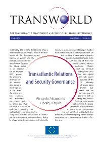 Transatlantic Relations and Security Governance
