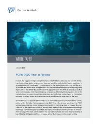 2020 FCPA Year in Review
