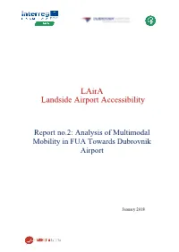 Analysis of the Multimodal Mobility System in the Dubrovnik Airport