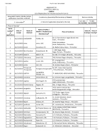 ANNEXURE 5.8 (CHAPTER V, PARA 25) FORM 9 List of Applica Ons For