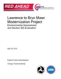 Lawrence to Bryn Mawr Modernization Project Environmental Assessment and Section 4(F) Evaluation