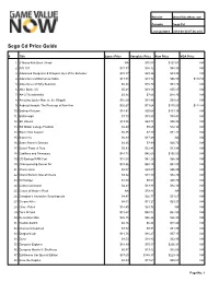 Sega Cd Price Guide